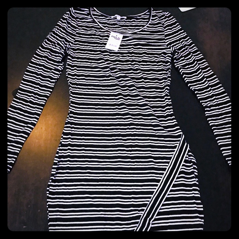 Striped bodycon dress